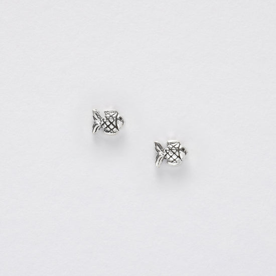 Fish Silver Ear Stud All Products Crumble and Core   