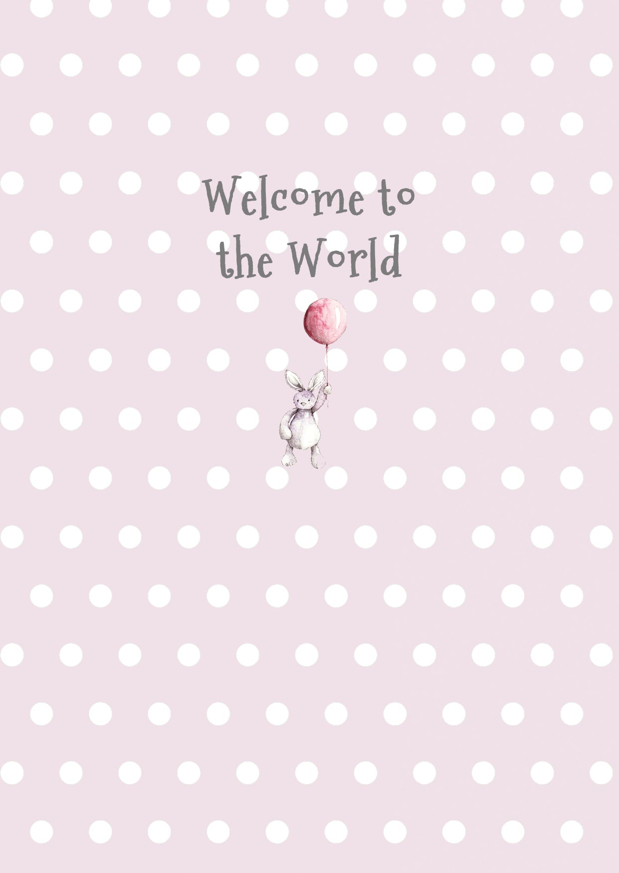A6 Greeting Card with Ceramic Keepsake - Baby Girl Teddy and Balloon Greeting & Note Cards Crumble and Core   
