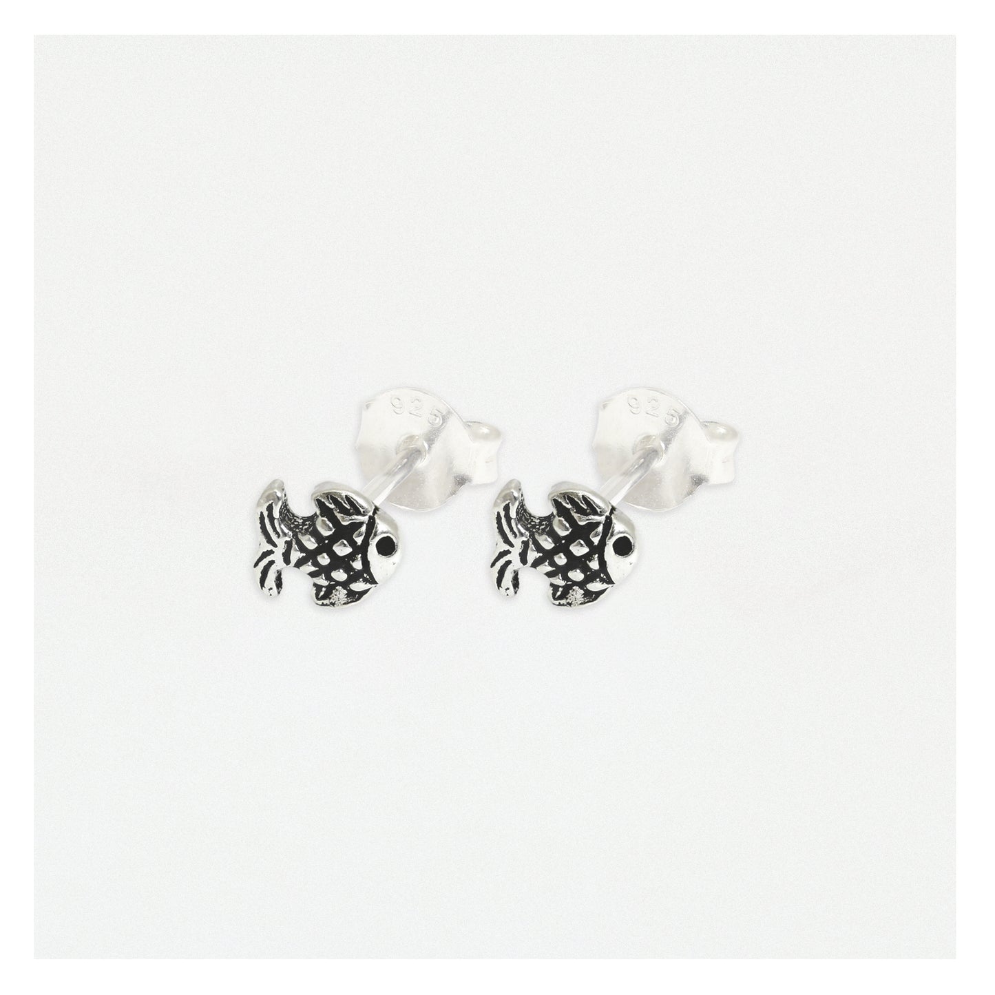 Fish Silver Ear Stud All Products Crumble and Core   