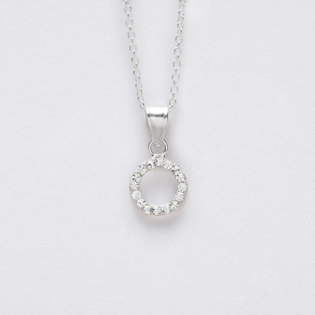 Sterling Silver Jewelled Ring Pendant