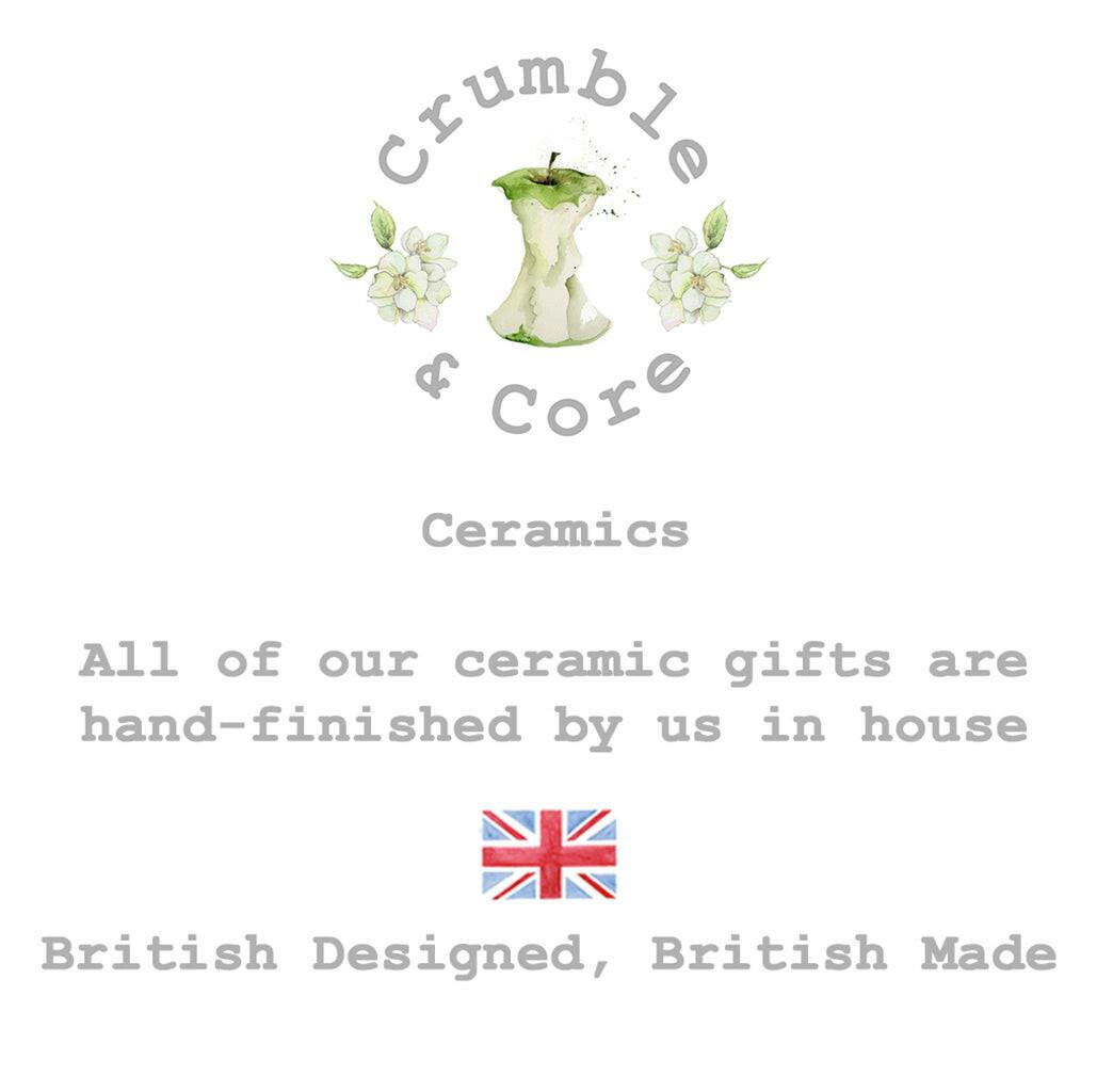 Ceramic Coaster - Elegant Drinks Coaster - Floral Gifts for Her - Crumble and Core