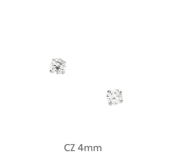 Sterling Silver Happy Birthday Stud Earrings on Floral Card - Thoughtful Gift Idea - Crumble and Core