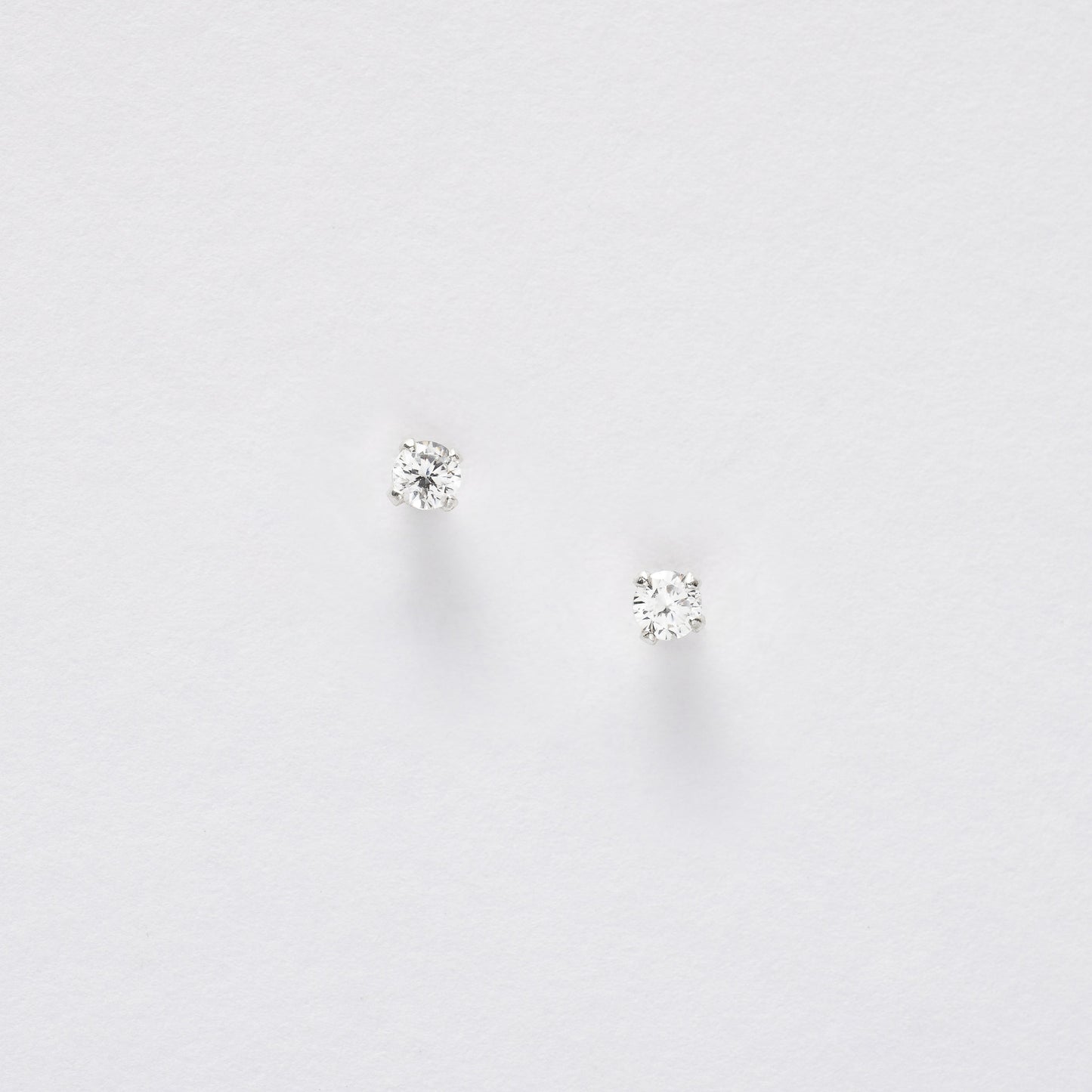 Cubic Zirconia Silver Ear Stud Earrings Crumble and Core   