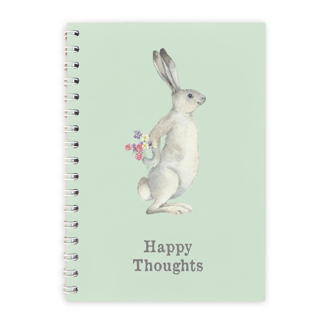 Wire Bound Notebook - Hare Happy Thoughts Notebooks & Notepads Crumble and Core   