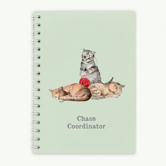 Wire Bound Notebook - Cat Notebooks & Notepads Crumble and Core A6  