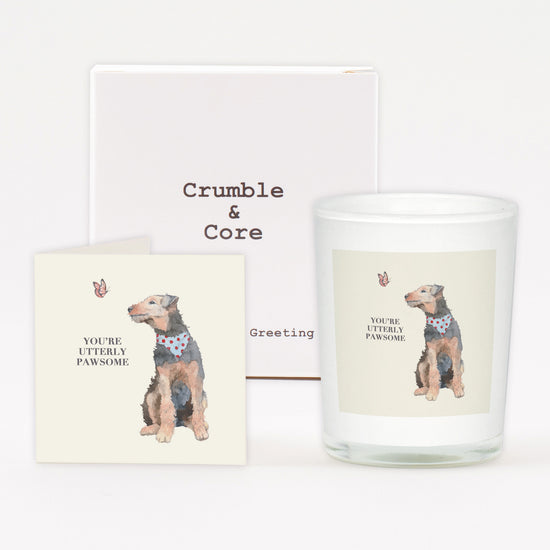 Animal Collection Boxed Candle and Greeting Card Dog Candles Crumble and Core   