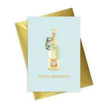 Load image into Gallery viewer, Animal Collection A6 Foiled Greeting Card Frog Happy Birthday Greeting &amp; Note Cards Crumble and Core   
