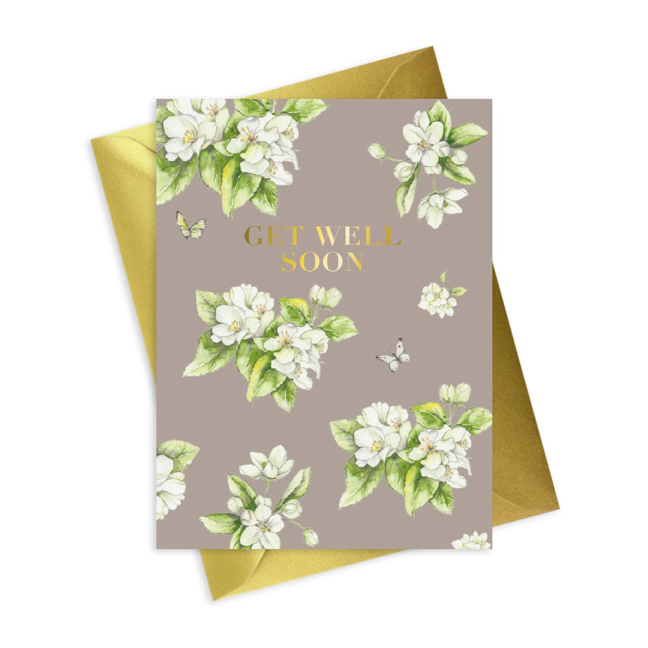 Bright Blooms Foiled Get Well Soon Card BB010