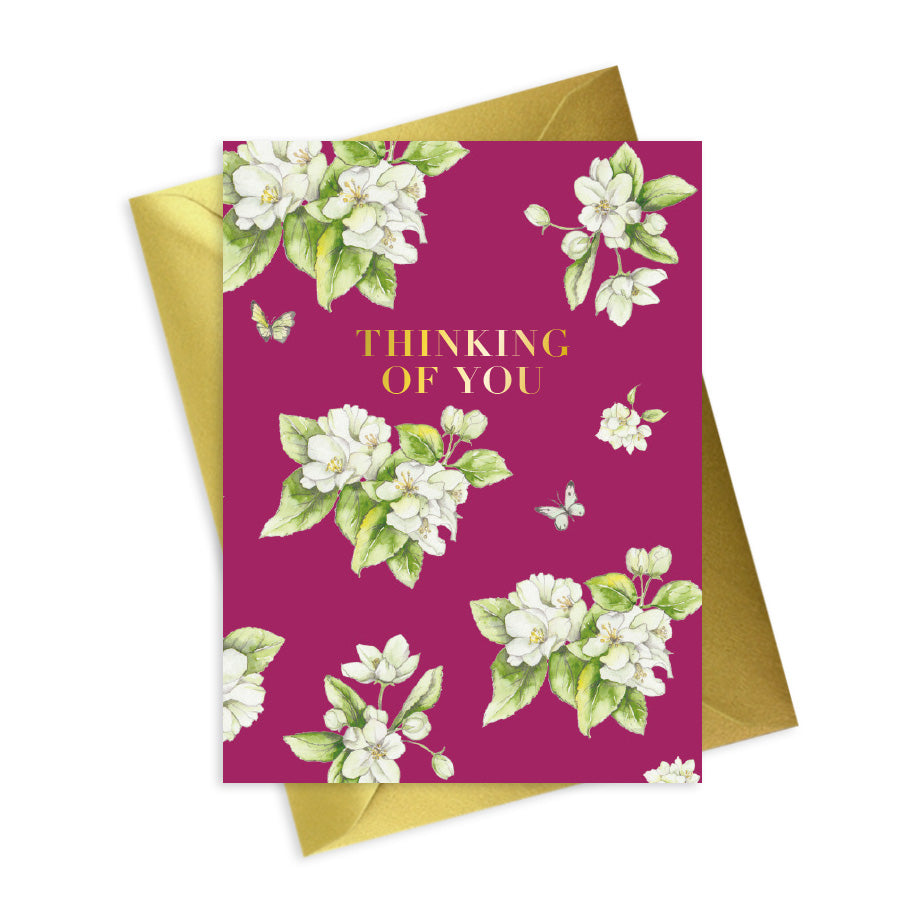 Bright Blooms Foiled Thinking of You Card Greeting & Note Cards Crumble and Core   