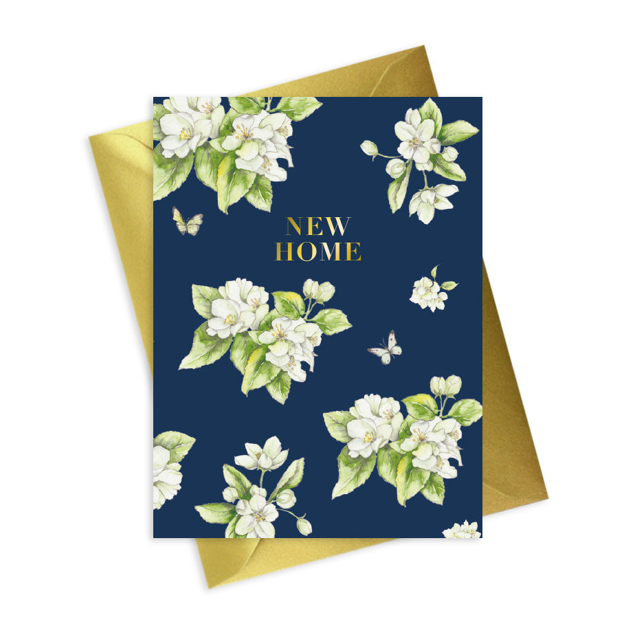 Bright Blooms Foiled New Home Greeting Card Greeting & Note Cards Crumble and Core   