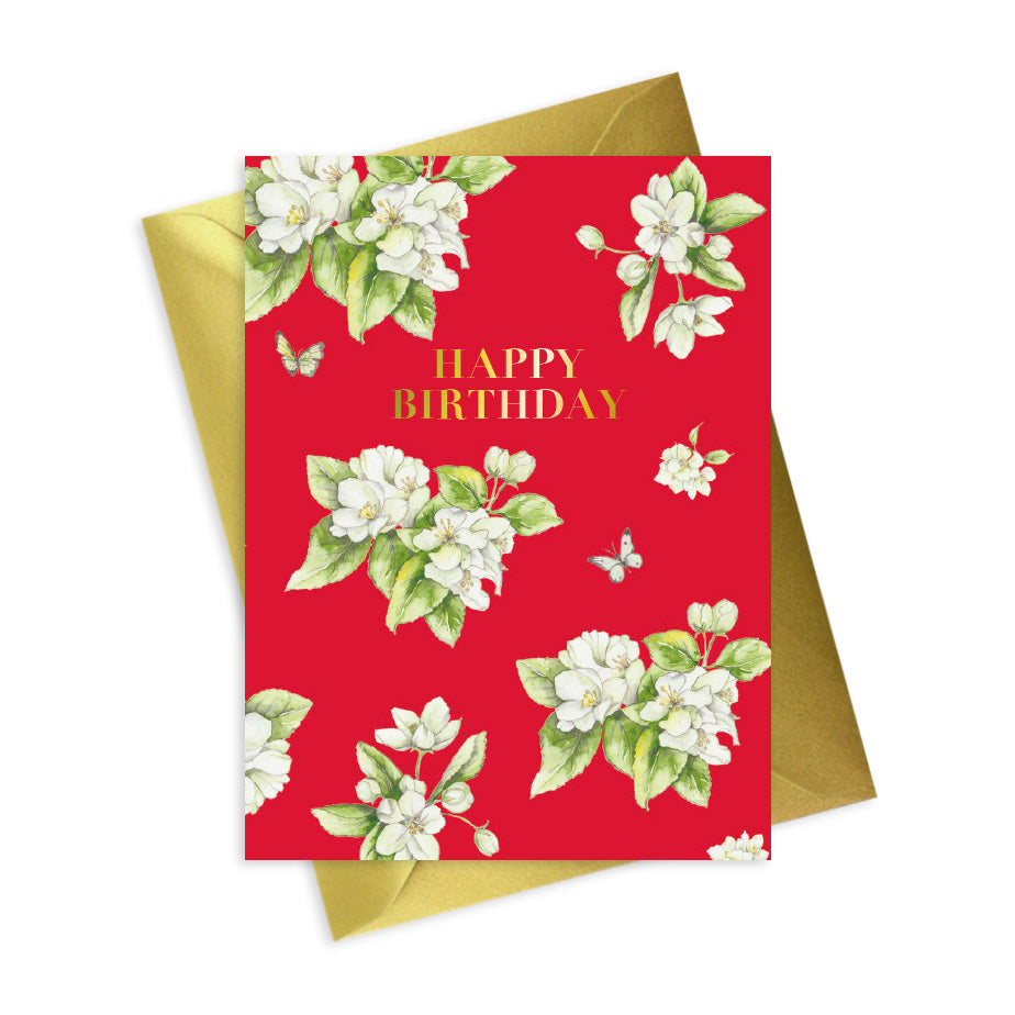 Watercolour Artwork Gold Foiled A6 Greeting Card For Her – Crumble and Core