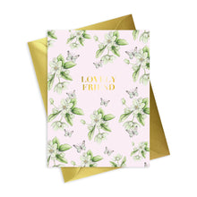 Load image into Gallery viewer, Bright Blooms Foiled Lovely Friend Card BB042 Greeting &amp; Note Cards Crumble and Core   
