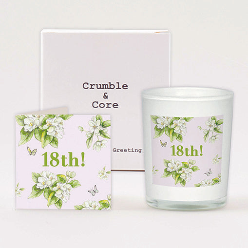 Bright Blooms Boxed Candle and 18th Birthday Card Candles Crumble and Core   