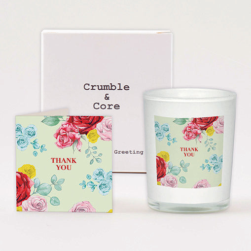 Bright Blooms Boxed Candle and Thank You Card Candles Crumble and Core   