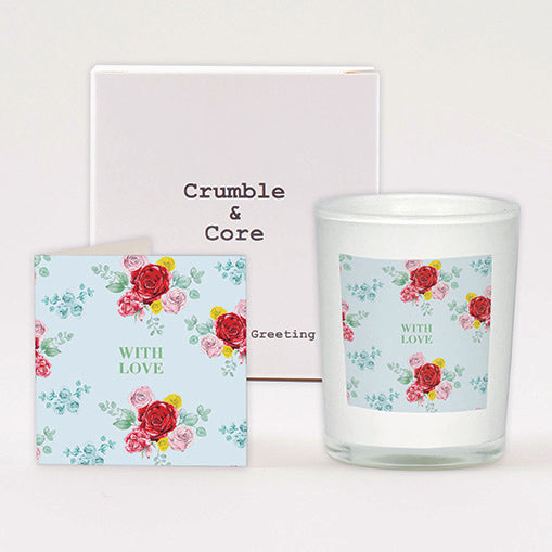 Bright Blooms Boxed Candle and With Love Card Candles Crumble and Core   