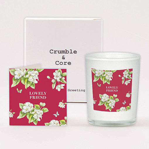Bright Blooms Boxed Candle and Lovely Friend Card Candles Crumble and Core   