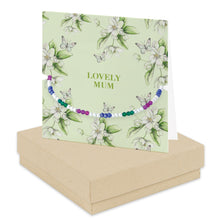 Carica l&#39;immagine nel visualizzatore di Gallery, Bright Blooms Lovely Mum Boxed Card with Silver and Beaded Bracelet BD004 Bracelets Crumble and Core   

