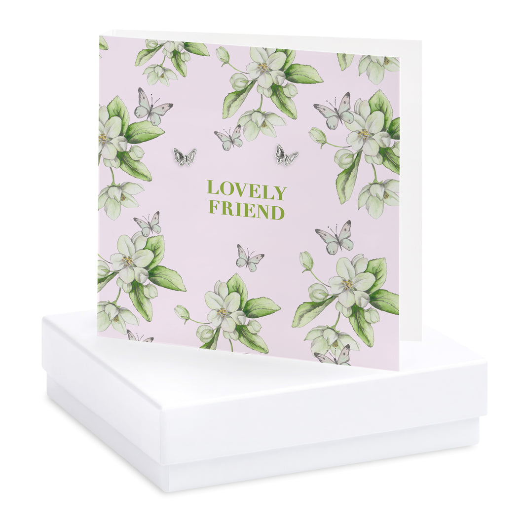 Bright Blooms Lovely Friend Boxed Card with Jewellery BE004