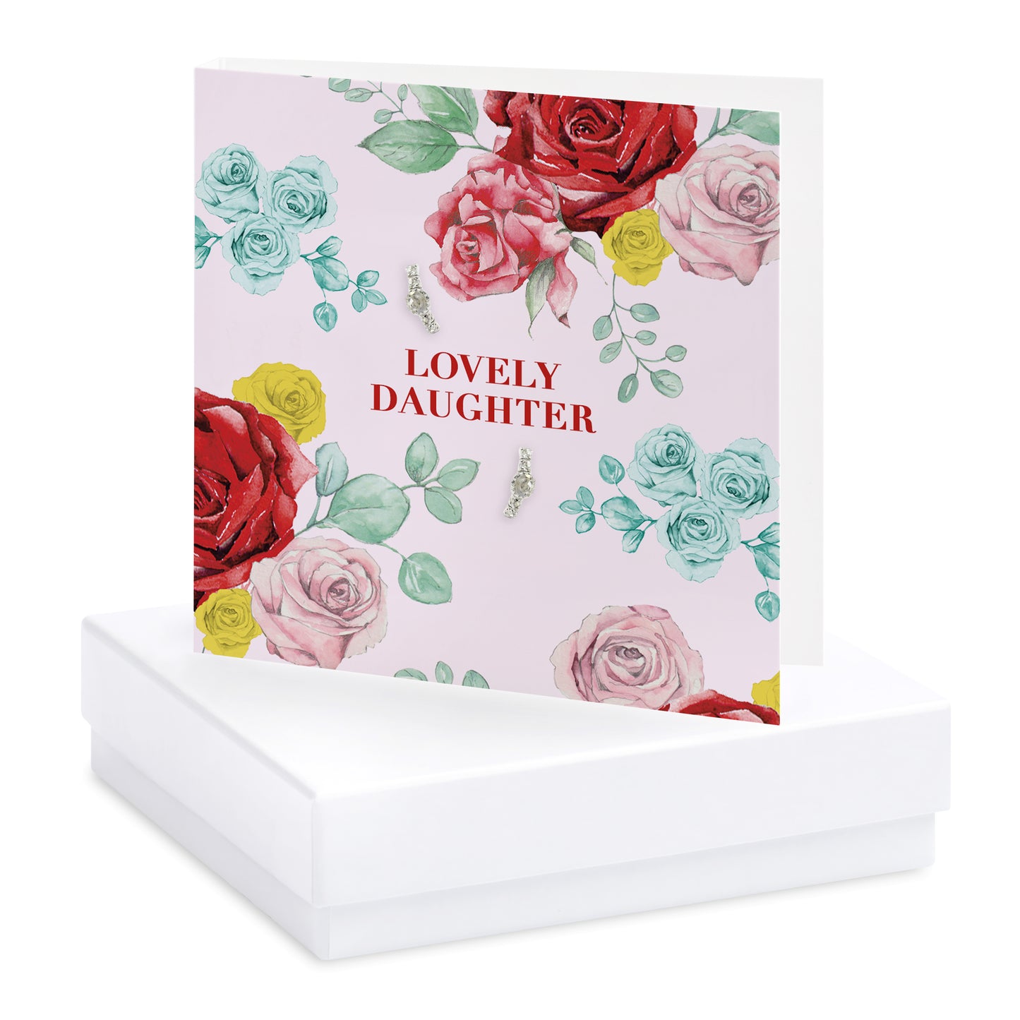 Bright Blooms Lovely Daughter Boxed Card with Jewellery BE006 Earrings Crumble and Core   