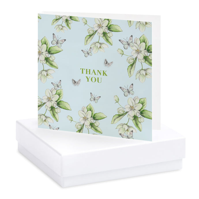 Bright Blooms Thank You Boxed Card with Jewellery BE009 Earrings Crumble and Core   