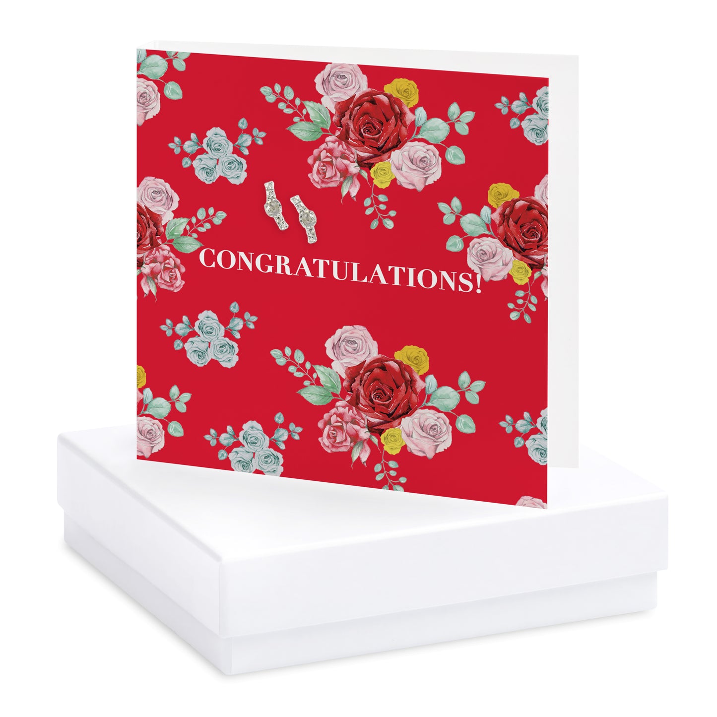 Bright Blooms Congratulations Boxed Card with Jewellery BE015 Earrings Crumble and Core   