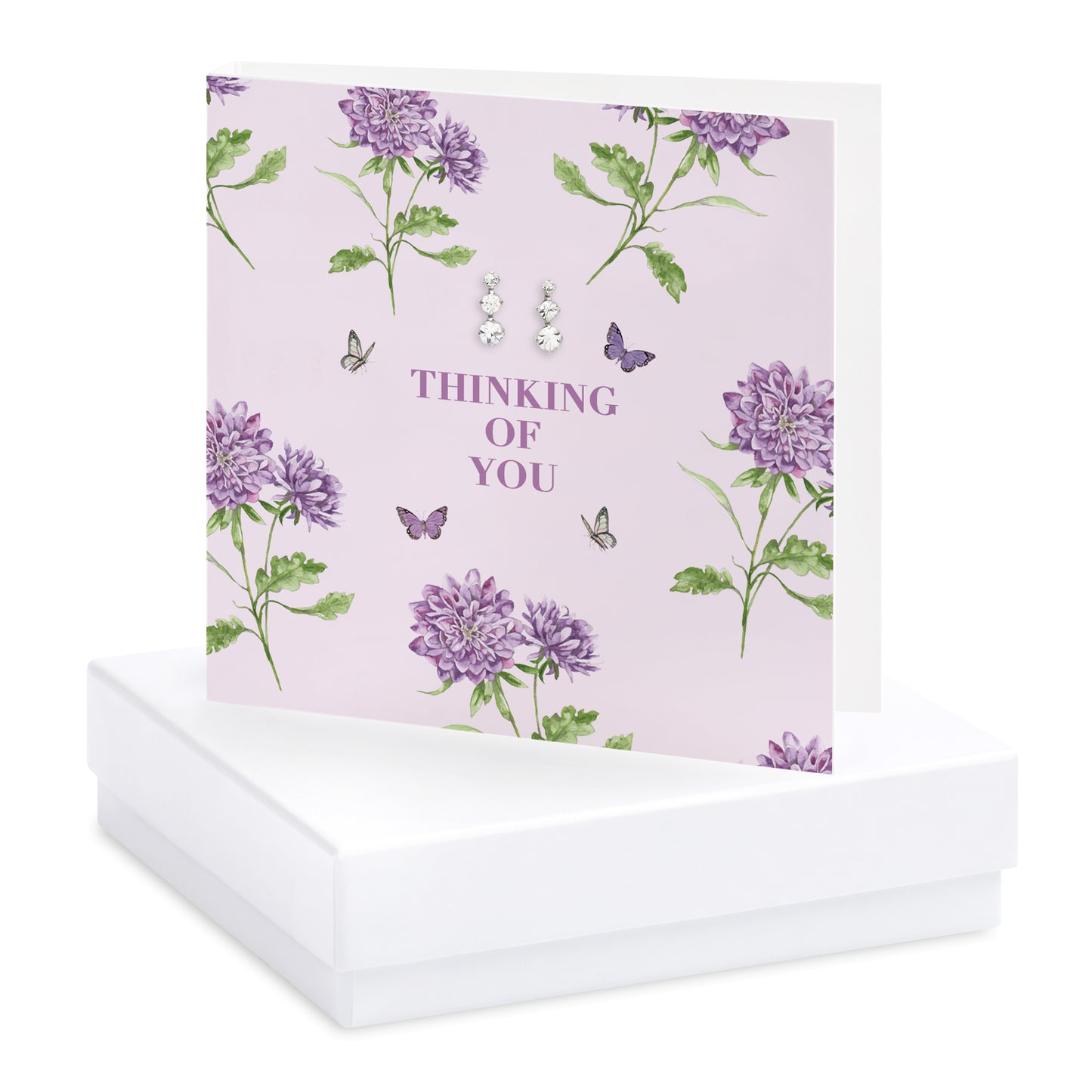 Bright Blooms Thinking of You Boxed Card with Jewellery BE016 Earrings Crumble and Core   