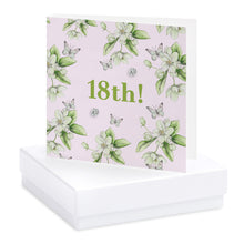 Load image into Gallery viewer, Bright Blooms 18th Birthday Boxed Card with Jewellery BE017 Earrings Crumble and Core   
