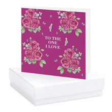 Load image into Gallery viewer, Bright Blooms To The One I Love Boxed Card with Jewellery Earrings Crumble and Core   

