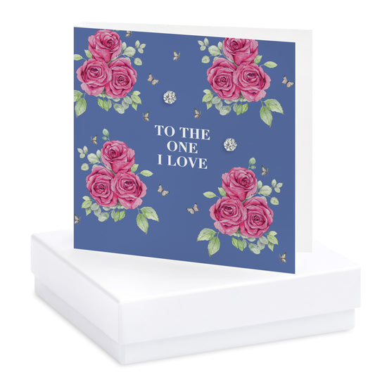Bright Blooms To The One I Love Boxed Card with Jewellery Earrings Crumble and Core   