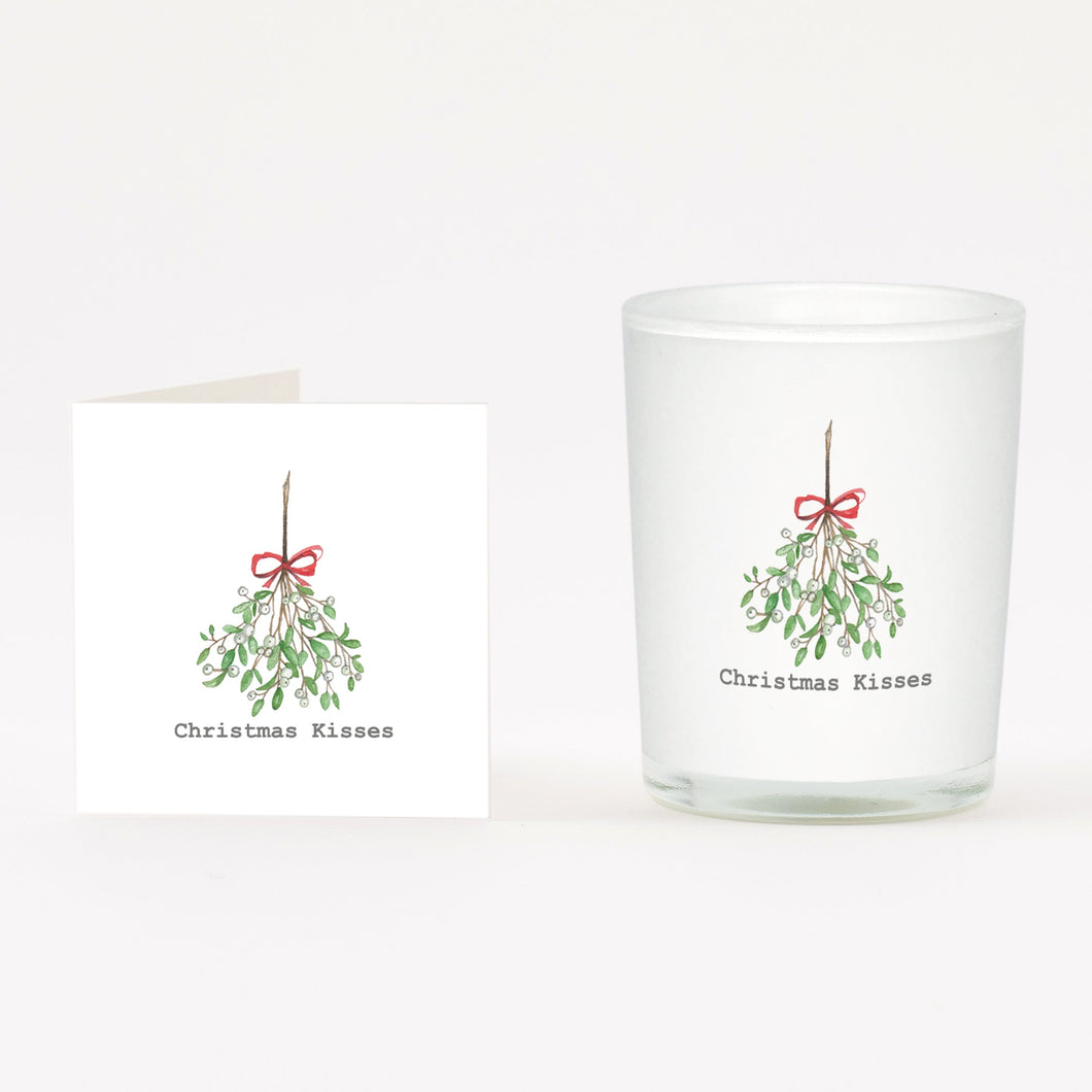 Mistletoe Boxed Candle and Card Candles Crumble and Core   