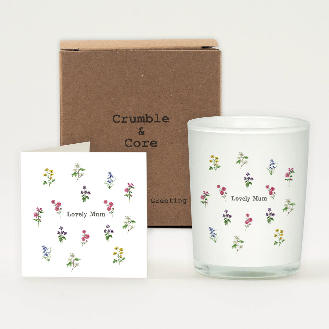 Floral Mum Boxed Candle and Card Candles Crumble and Core   
