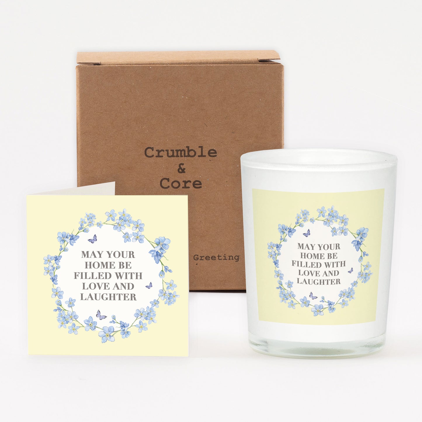 Vintage Sentiments Boxed Candle and Greeting Card May Your Home Candles Crumble and Core   