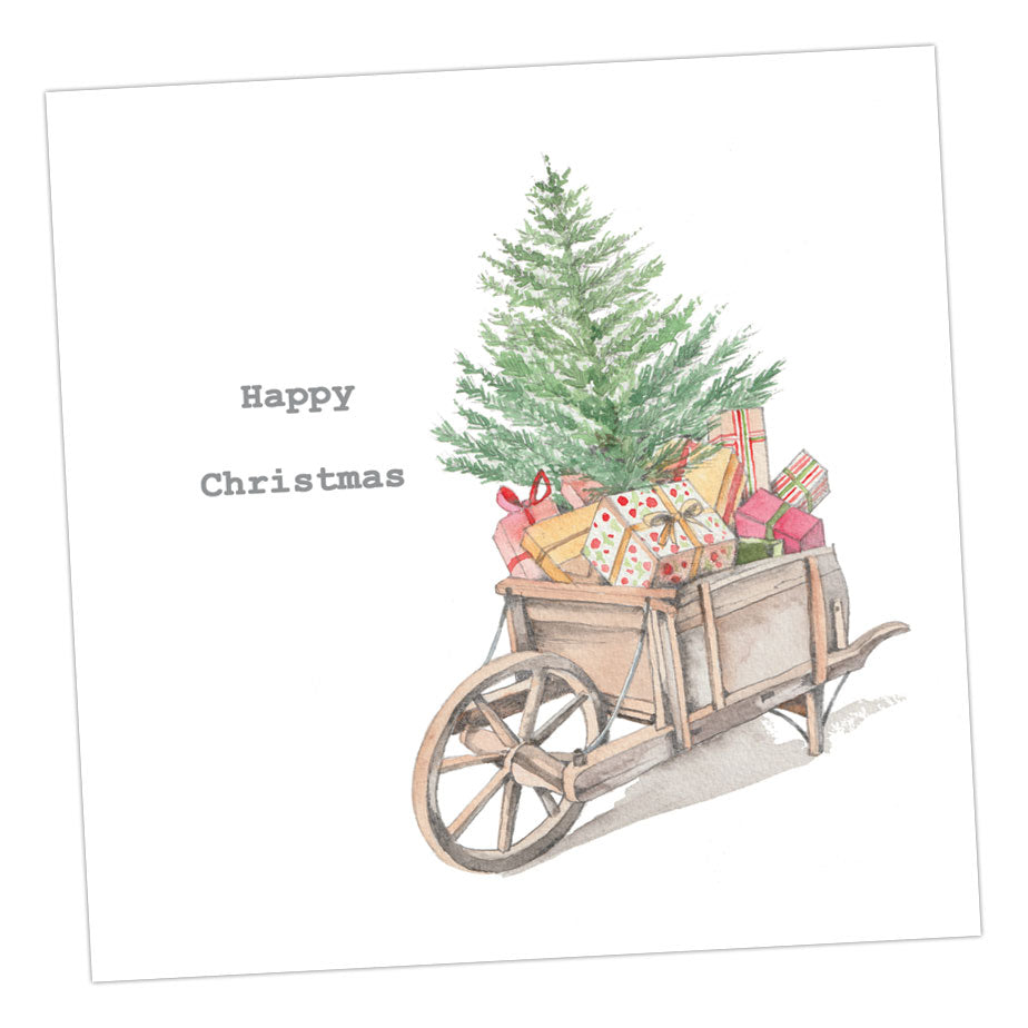Christmas Wheelbarrow Card Greeting & Note Cards Crumble and Core   
