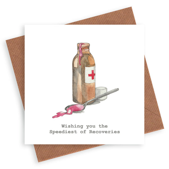 Medicine Bottle Get Well Greeting Card Greeting & Note Cards Crumble and Core   