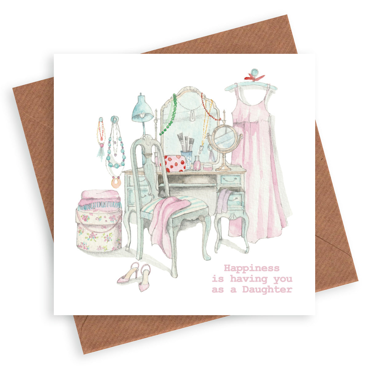 Dressing Table Daughter Greeting Card Greeting & Note Cards Crumble and Core   