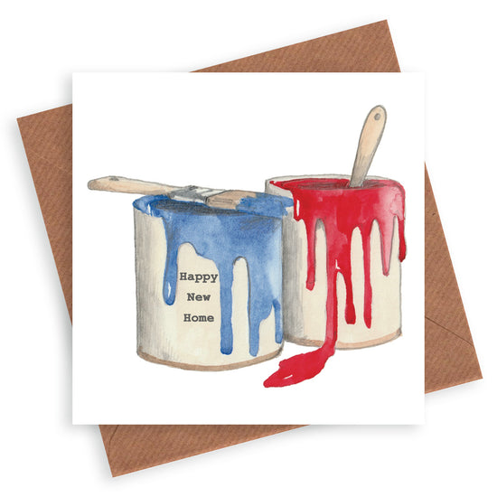 Paint Pots New Home Greeting Card Greeting & Note Cards Crumble and Core   