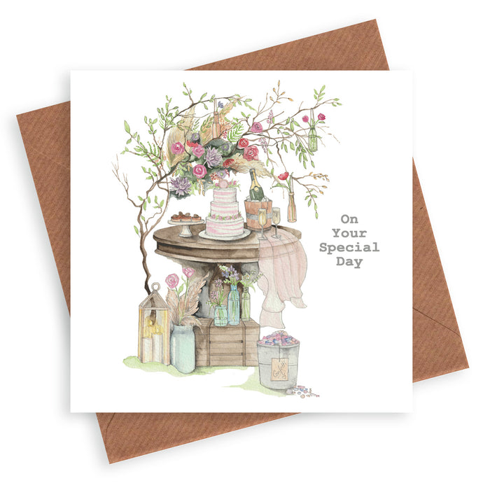 Boho Wedding Greeting Card Greeting & Note Cards Crumble and Core   