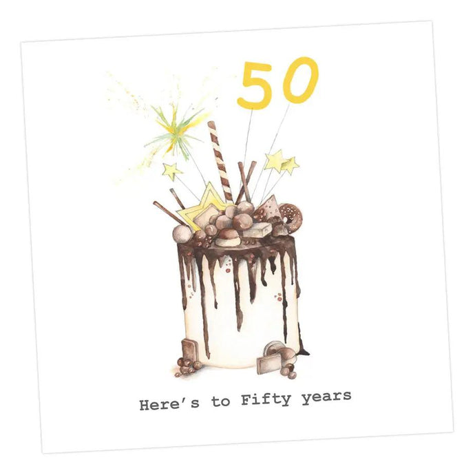 Choccie Woccie Cake 50th Card