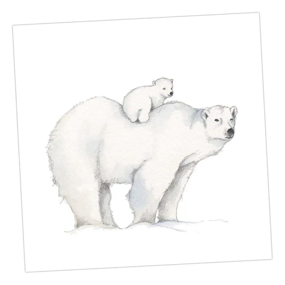 Baby Love Polar Bears Card Greeting & Note Cards Crumble and Core   