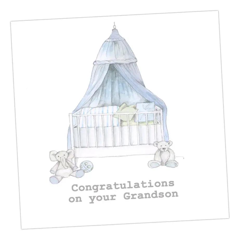 Grandson Cot Greeting & Note Cards Crumble and Core   