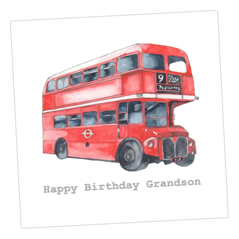 Grandson Bus Card Greeting & Note Cards Crumble and Core   