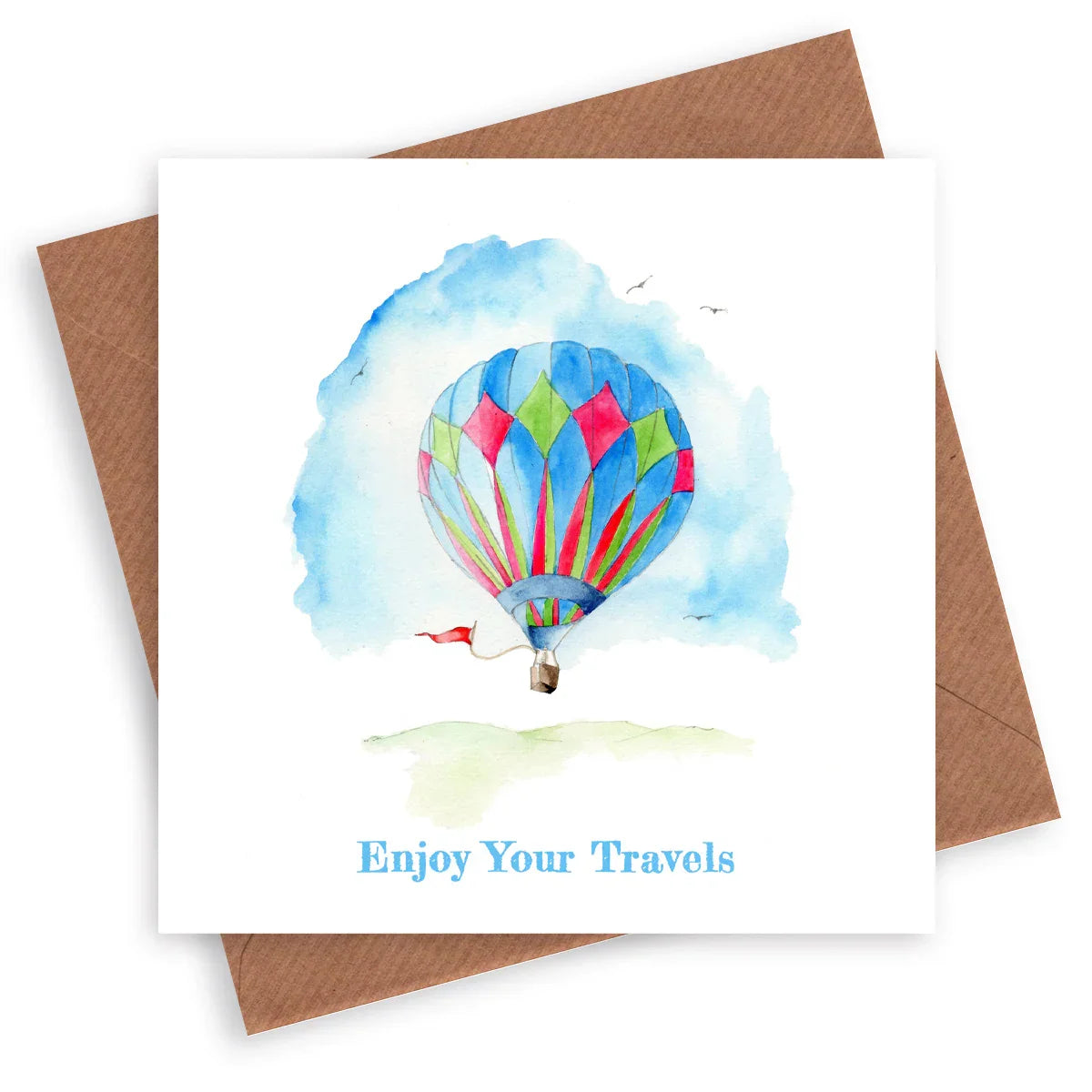 Travel Greeting Card – Luxury Watercolour Paper | Kraft Envelope | British Made
