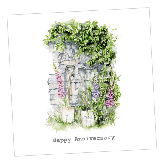 Garden Wall Anniversary Card Greeting & Note Cards Crumble and Core   