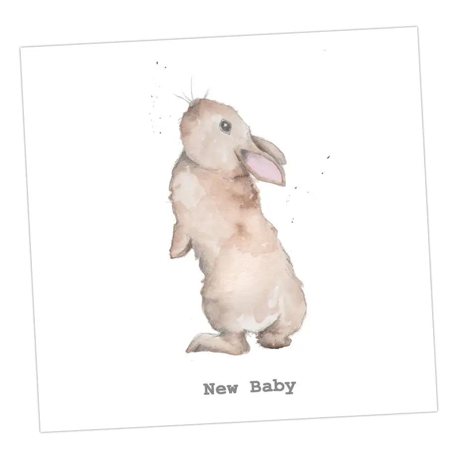 Bertie Bunny's Whiskers New Baby Card Greeting & Note Cards Crumble and Core   