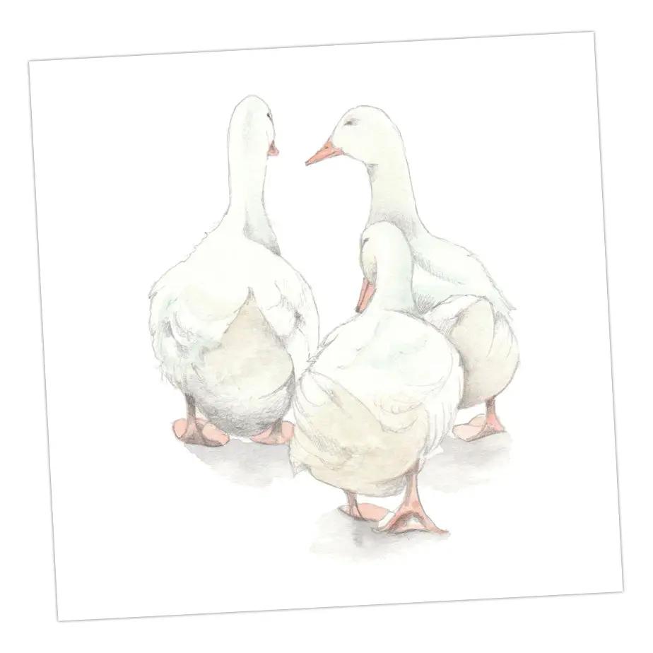 Gaggle of Geese Card Greeting & Note Cards Crumble and Core   