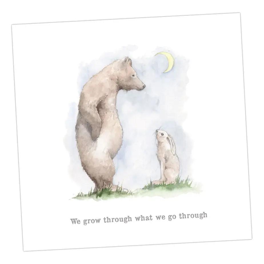 Bear and Hare Card Greeting & Note Cards Crumble and Core   
