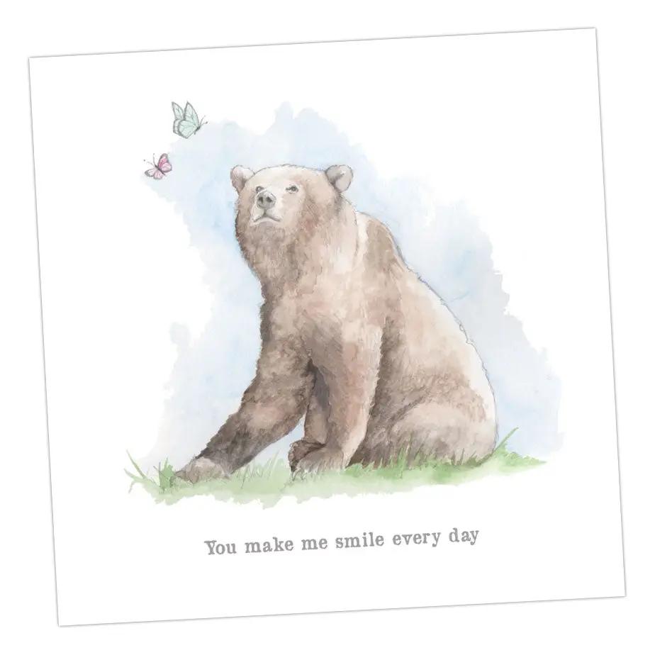 Bear and Butterflies Card Greeting & Note Cards Crumble and Core   