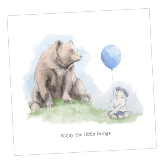 Bear and Little Boy Card Greeting & Note Cards Crumble and Core   