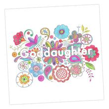 Load image into Gallery viewer, Embroidered Goddaughter Greeting Card Greeting &amp; Note Cards Crumble and Core   

