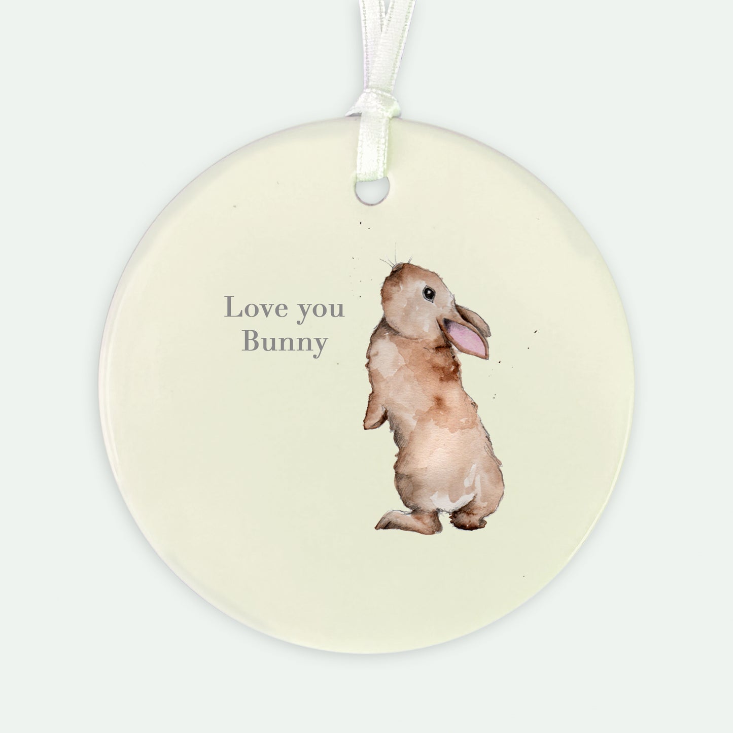 A6 Greeting Card with Ceramic Keepsake - Bunny Love You Greeting & Note Cards Crumble and Core   